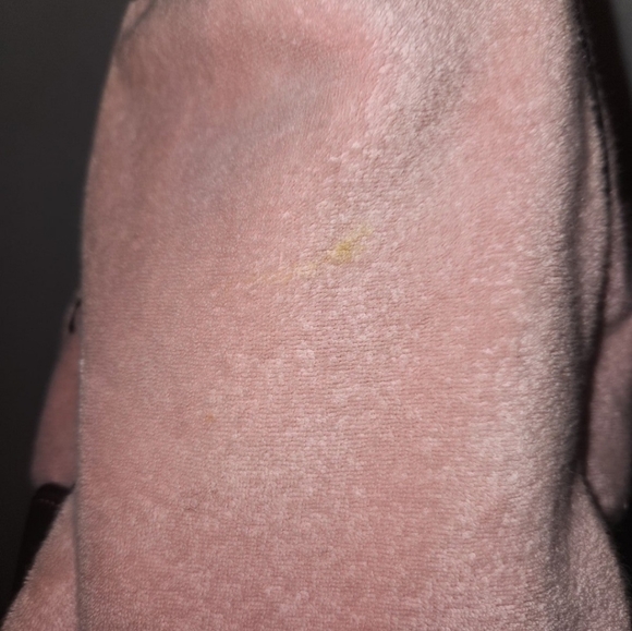 Vintage Juicy Couture Baby Pink Brown Terry Cloth Bag - Picture 11 of 12